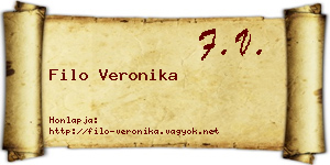 Filo Veronika névjegykártya